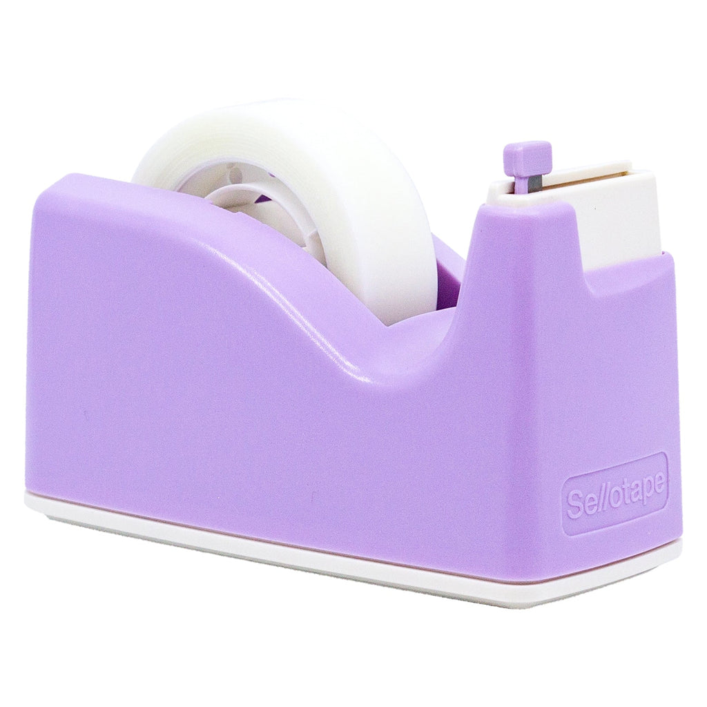 Sellotape Safety Tape Dispenser Mini Purple with Invisible Tape