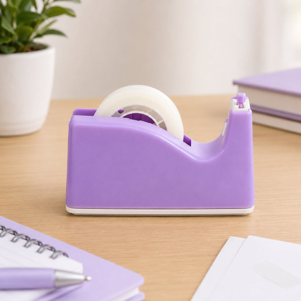 Sellotape Safety Tape Dispenser Mini Purple with Invisible Tape