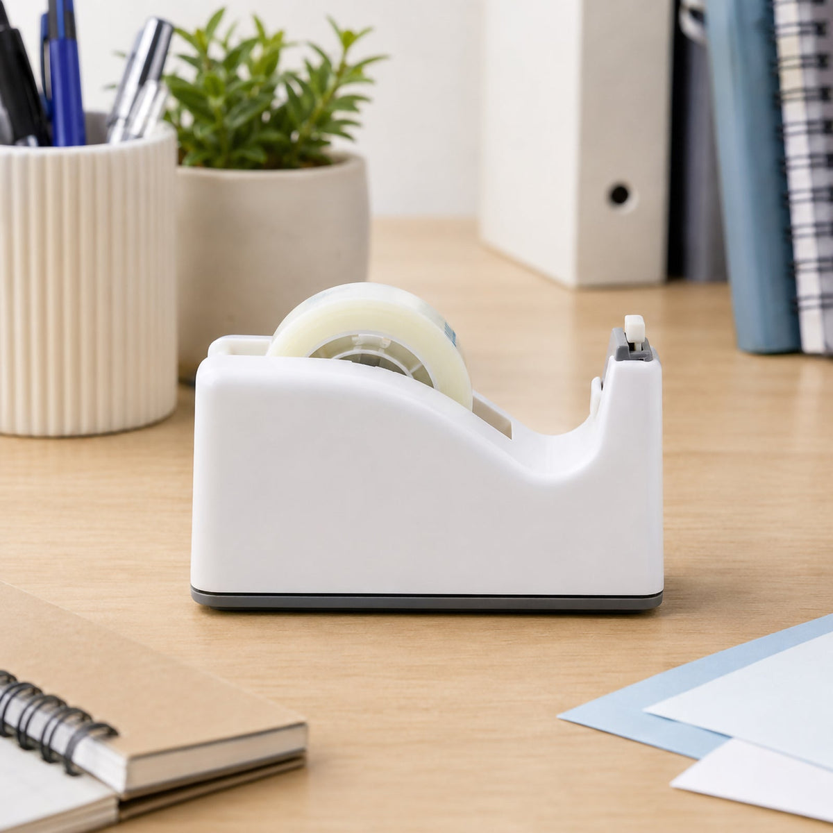 Sellotape Safety Tape Dispenser Mini White with Invisible Tape