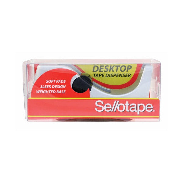 Sellotape Single Desktop Dispenser for 12mm to 19mm Tape Pack of 3