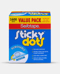 Sellotape Sticky Dots Removable Box of 1600