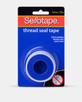 Sellotape Thread Seal Tape 12mm x 10m White Pack of 12 Hangsell
