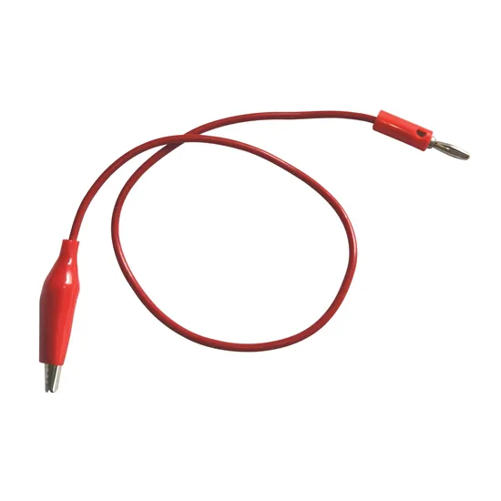 Banana to Alligator Lead 42cm Red