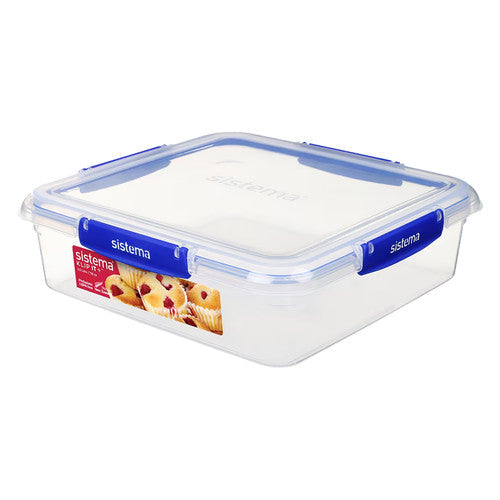 Sistema Klip It Plus Plastic Container Square 3.5L Dark Blue