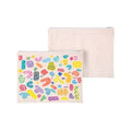 Zart Calico Zip Pouch A4 Undyed Cotton with Zip Closure