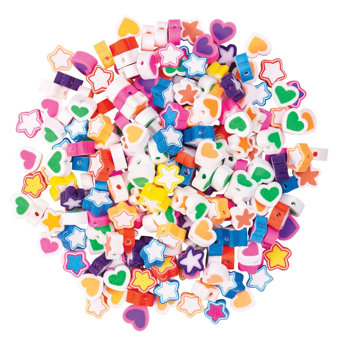 Zart Heart and Star Beads Assorted 100g