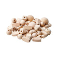 Zart Wooden Natural Beads Assorted Pack of 92