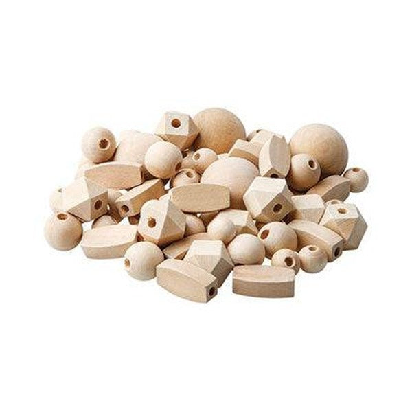 Zart Wooden Natural Beads Assorted Pack of 92