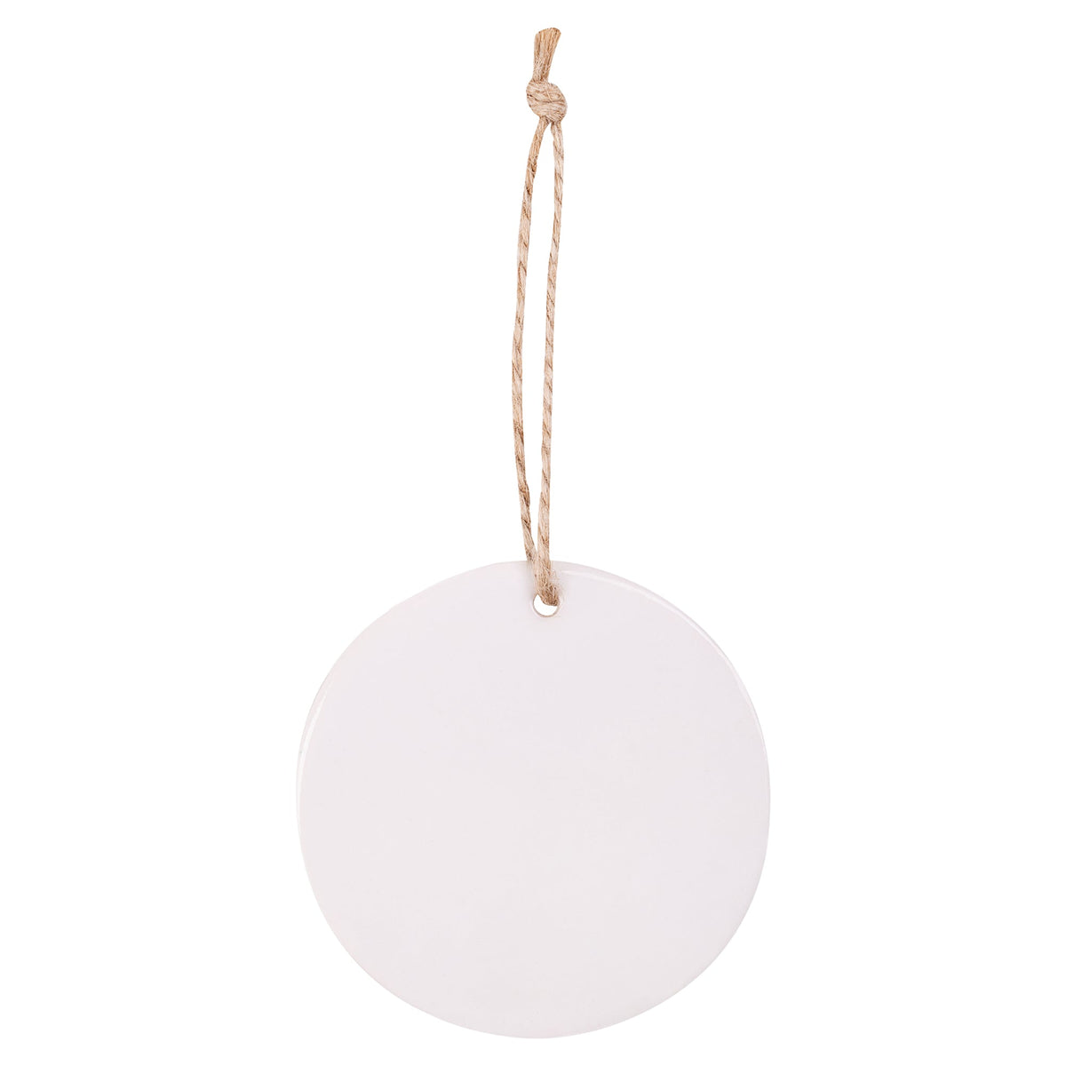 Zart Ceramic Round Shapes Pack of 10 Decorate-Your-Own Ornaments with Hanger