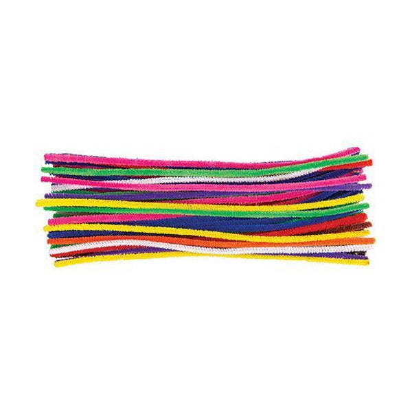 Basics Chenille Stems Coloured 30cm Pack of 150 Twelve Colours in a Tub
