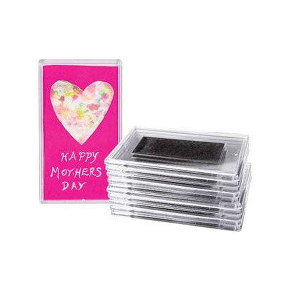 Zart Magnetic Clear Frames Pack of 10 7 x 12cm Fridge Magnet Photo Frames