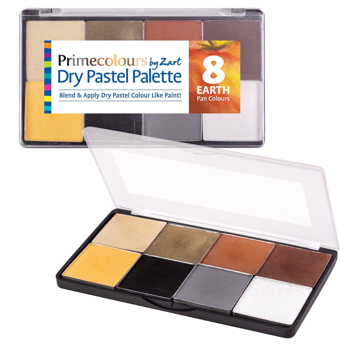 Zart Pastel Palettes Earth Tones 8 Pan Colours in One Case