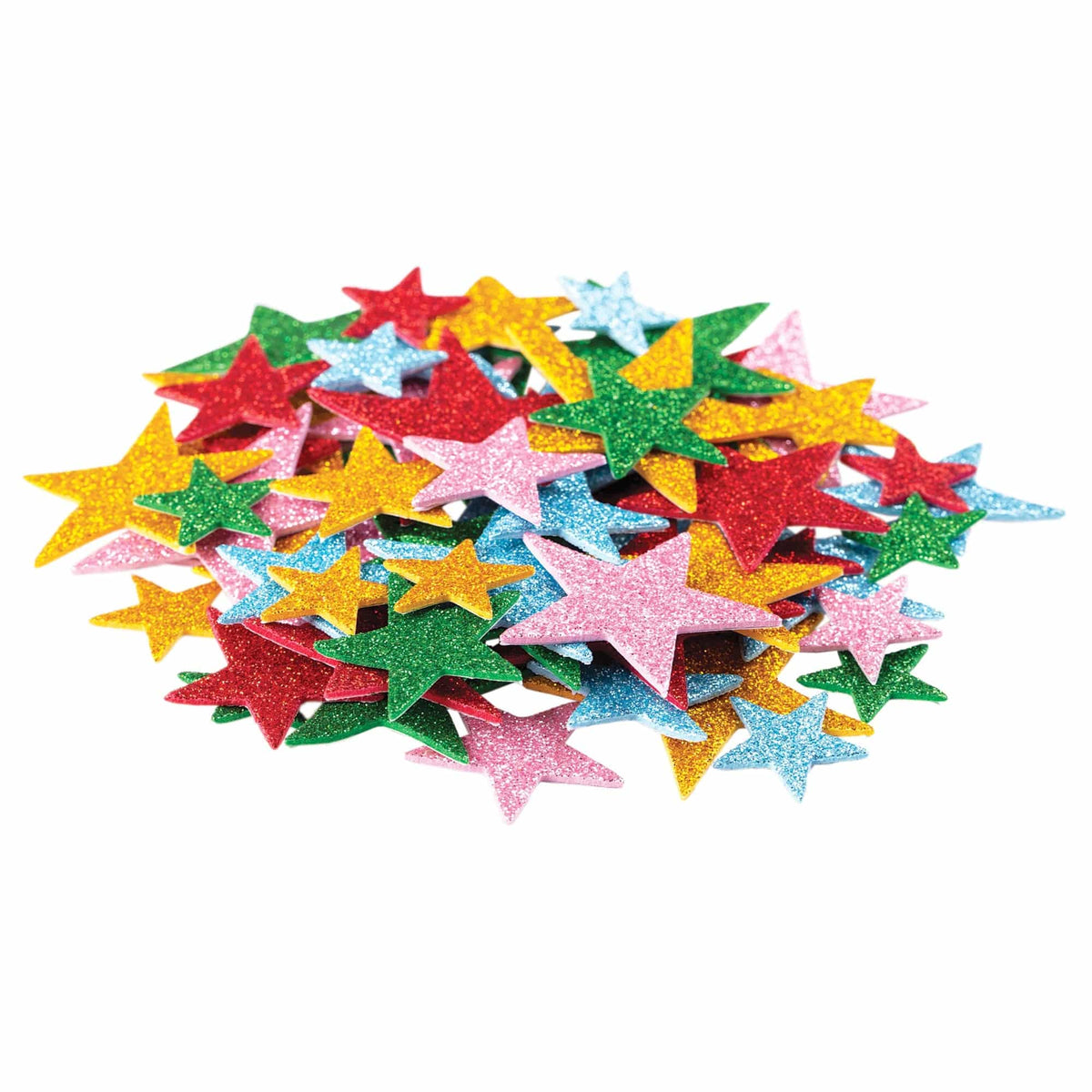 Zart EVA Adhesive Glitter Stars Pack of 144 Peel and Stick Foam Stars