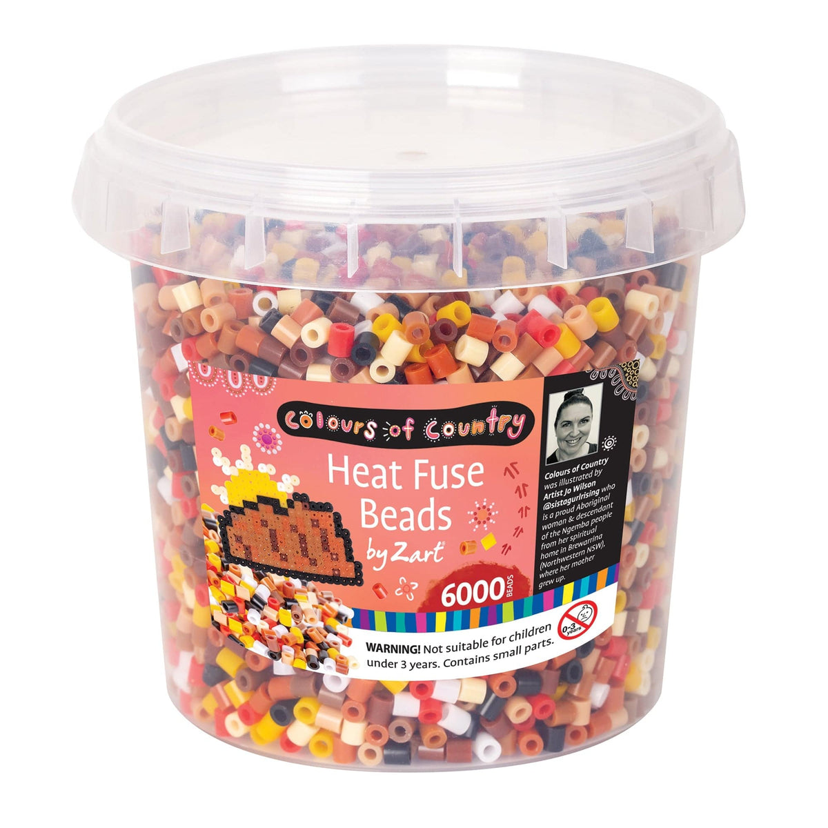 Zart Bond Fuse Beads Colours of Country Tub of 6000