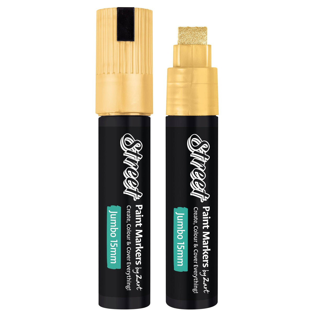 Zart Street Paint Marker Jumbo 15mm Gold and Silver Box of 6 Three of Each