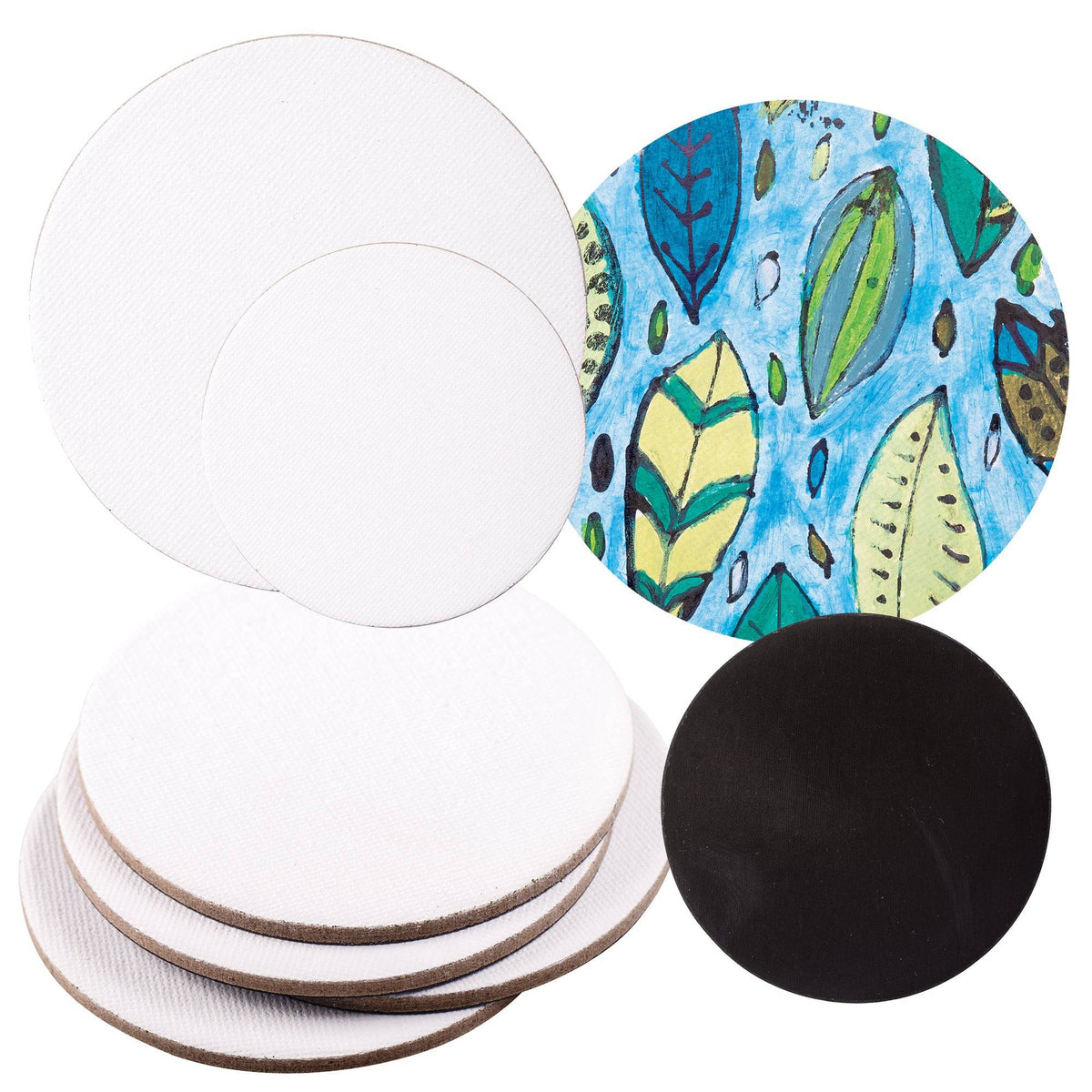 Zart Magnetic Canvas Board Round 15cm Pack of 4