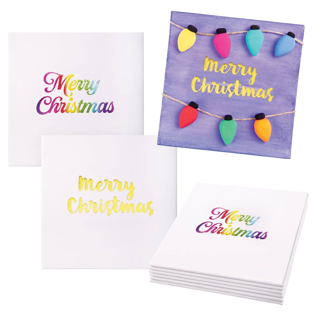 Zart DIY Foil Christmas Canvas 15 x 15cm Pack of 6