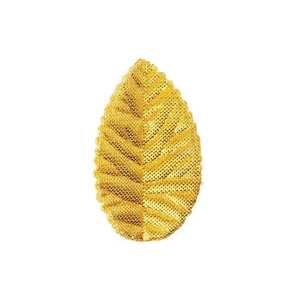 Zart Mini Craft Leaves Metallic Pack of 60 Gold and Silver Stiff Synthetic Fabric