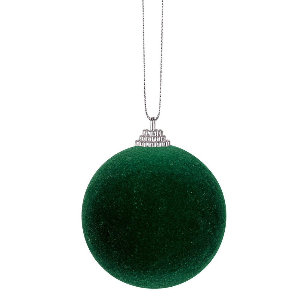 Zart Flocked Baubles 6cm Pack of 10 Soft Velvety Texture for Decorating