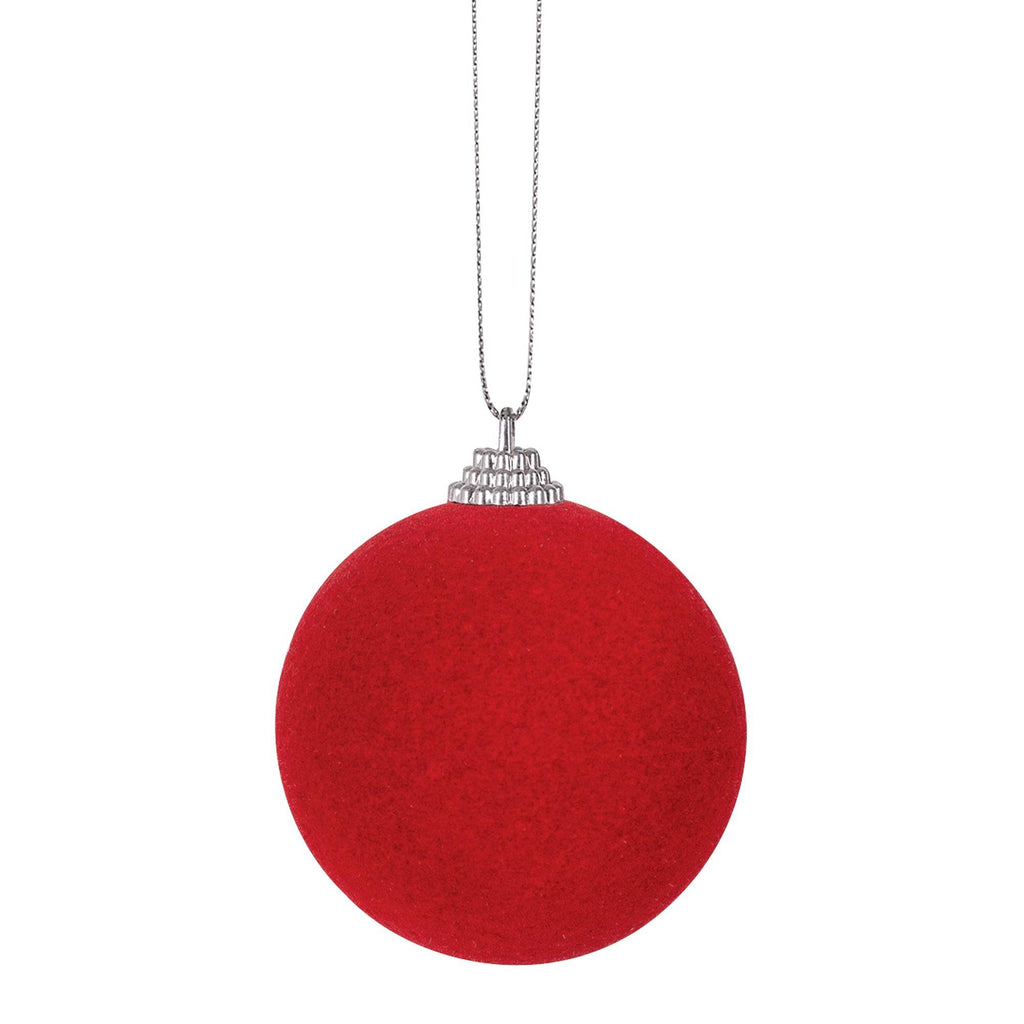 Zart Flocked Baubles 6cm Pack of 10 Soft Velvety Texture for Decorating