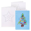 Stitch Cards Tree and Star Pack of 30 Pre Drilled Cards for Sewing
