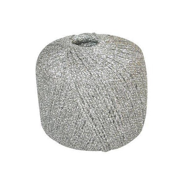 Zart Metallic Yarn Silver 20g Ball 125m Wool and Metallic Blend