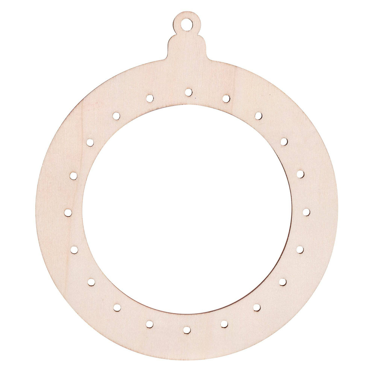 Zart Weave and Thread Christmas Baubles Pack of 12 Plywood Loom Shapes