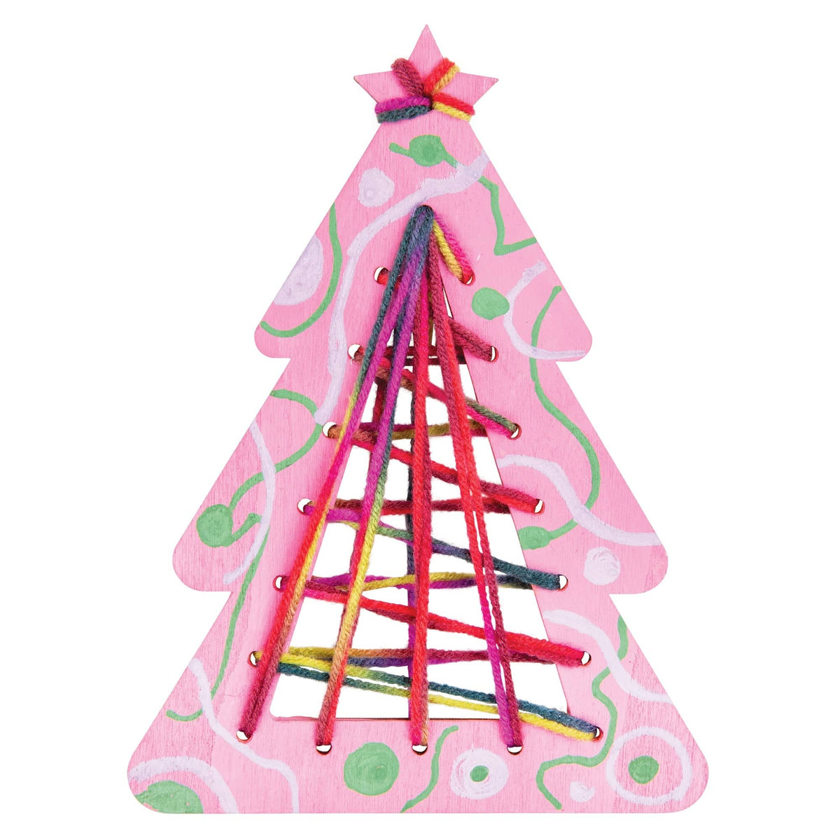 Zart Weave and Thread Christmas Baubles Pack of 12 Plywood Loom Shapes