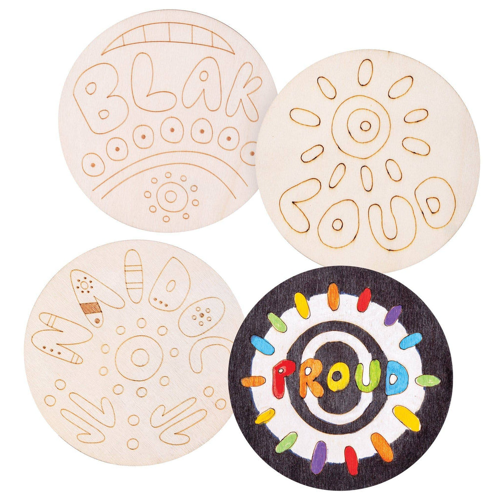 Zart Wooden Coasters NAIDOC Pack of 20