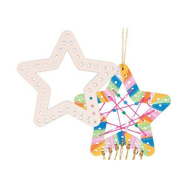 Zart Wooden Weaving Star Pack of 10