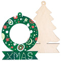 Zart Wooden Wreath and Tree with Banner Pack of 12