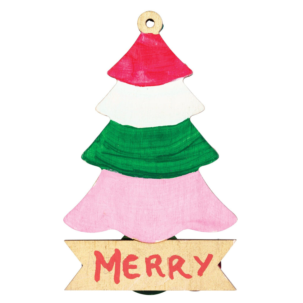 Zart Wooden Wreath and Tree with Banner Pack of 12