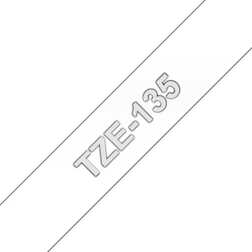 Brother TZe-135 Laminated Label Tape 12mm White on Clear