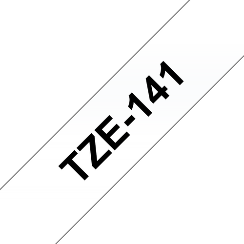 Brother TZe-141 Laminated Label Tape 18mm Black on Clear