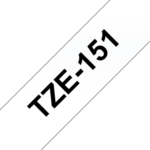 Brother TZe-151 Laminated Label Tape 24mm Black on Clear