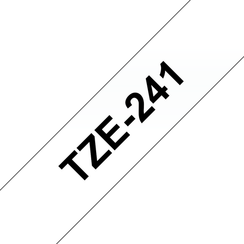 Brother TZe-241 Laminated Label Tape 18mm Black on White