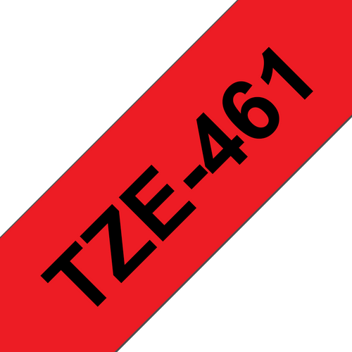Brother TZe-461 Laminated Label Tape 36mm Black on Red