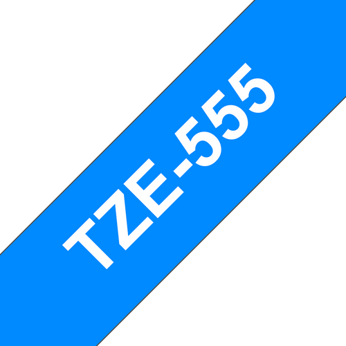Brother TZe-555 Laminated Label Tape 24mm White on Blue