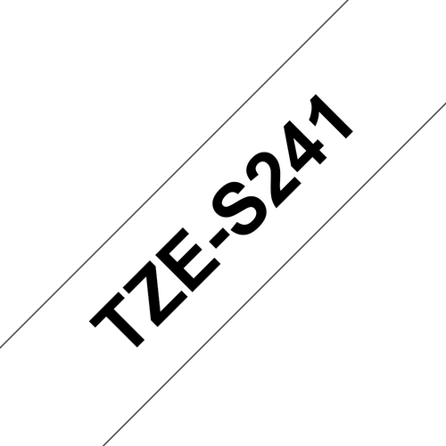 Brother TZe-S241 Strong Adhesive Label Tape 18mm Black on White