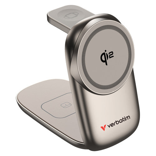 Verbatim 3 in 1 Wireless Charging Dock Desert