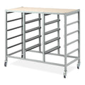 Visionchart Mobile Storage Tote Tray Trolley 15 Bays