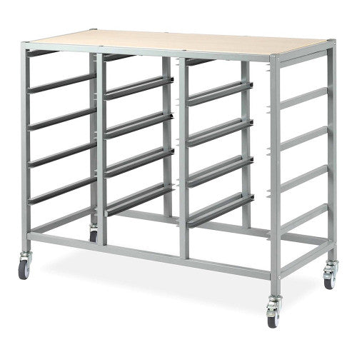 Visionchart Mobile Storage Tote Tray Trolley 15 Bays
