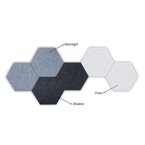Visionchart Sana Acoustic Shapes Hexagon Frost Pack of 6