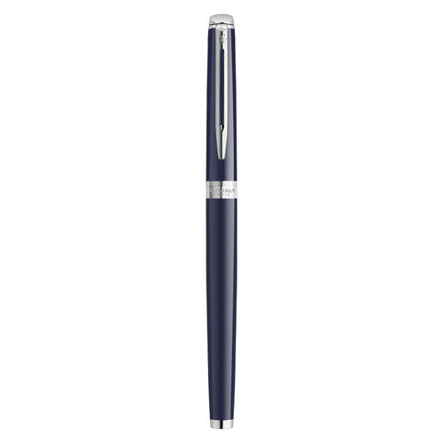 Waterman Hemisphere Blue Lacquer Chrome Trim Fountain Pen Medium Nib