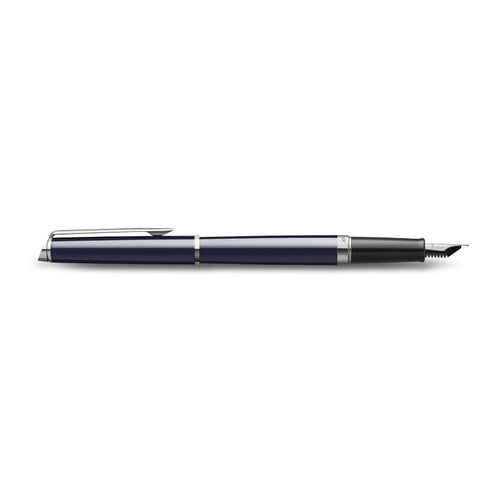 Waterman Hemisphere Blue Lacquer Chrome Trim Fountain Pen Medium Nib