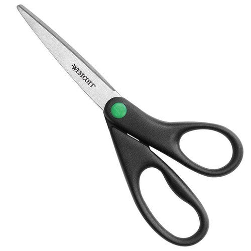 Westcott KleenEarth Scissors 203mm Straight Handle Black Pack of 6